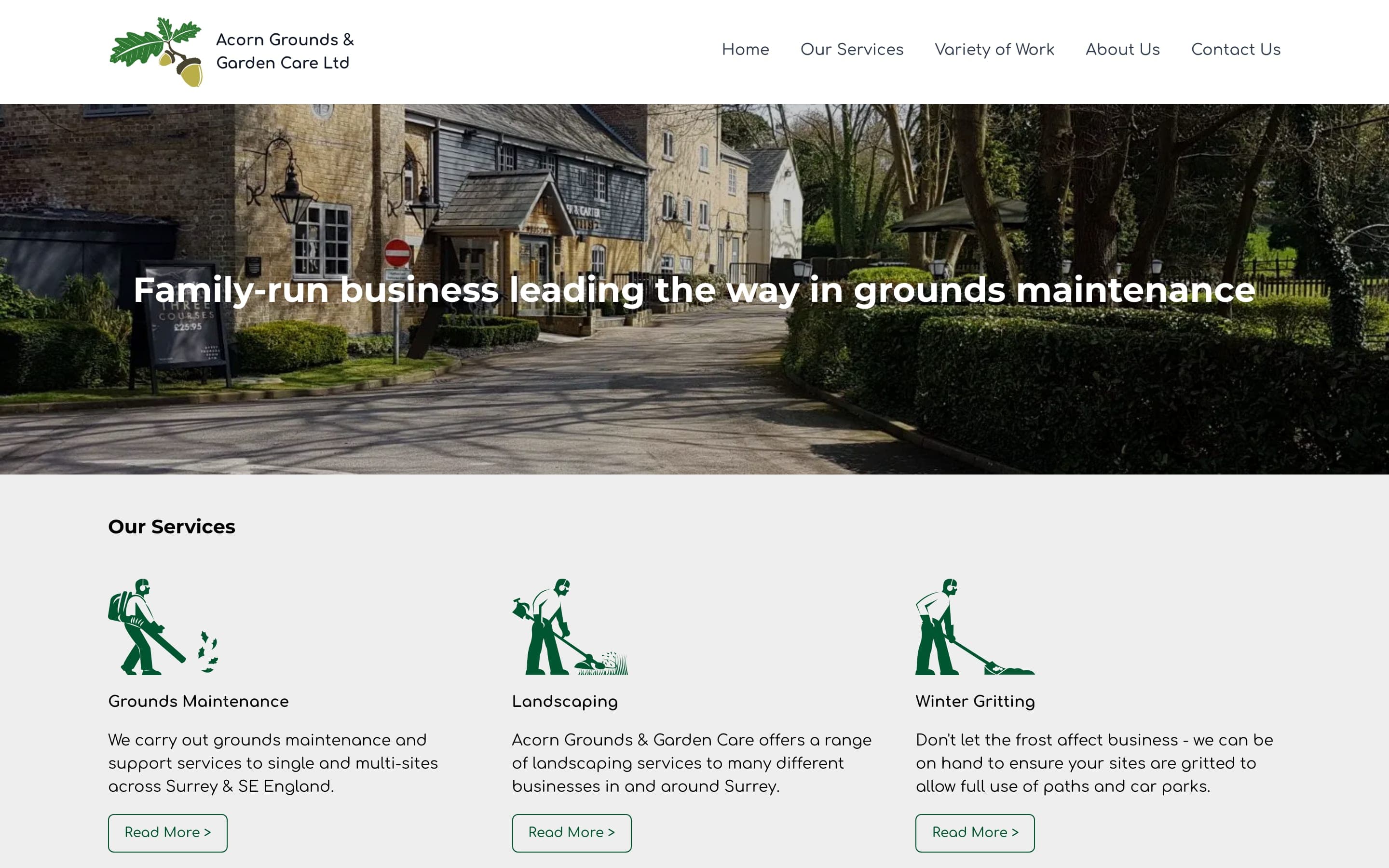 Acorn Garden Care website