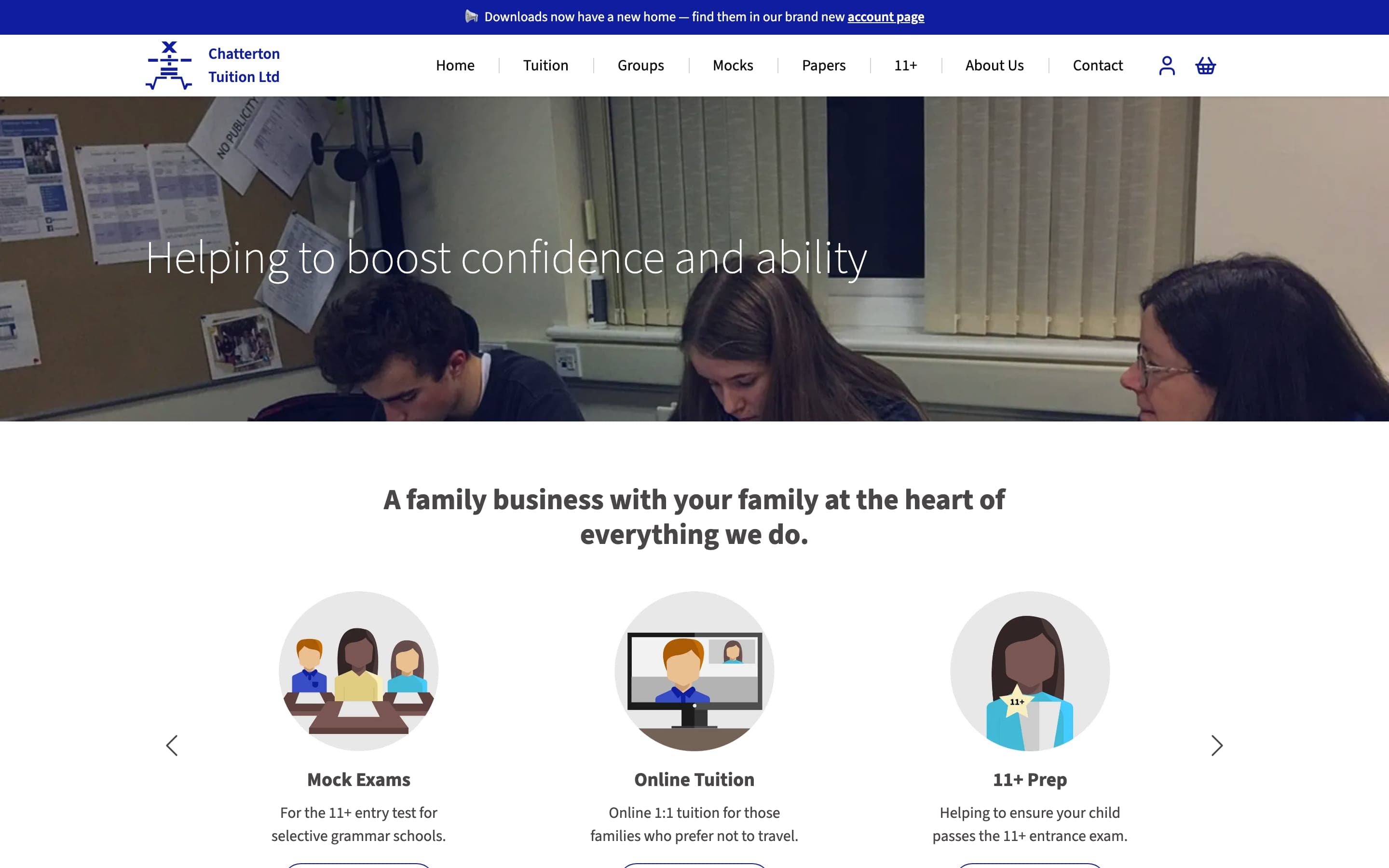 Chatterton Tuition website